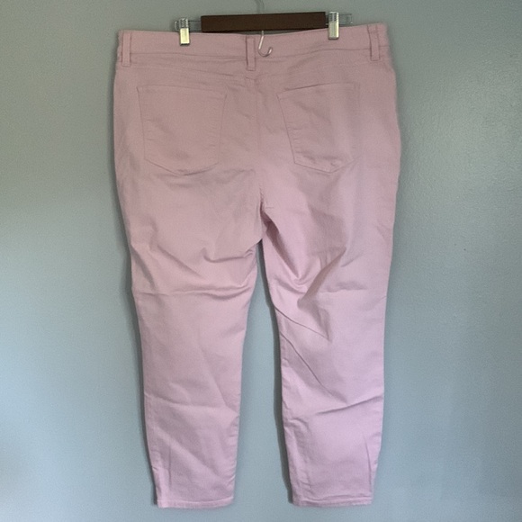 Pink Skinny Leg Stretch Jeans Size 20 St Johns Bay Denim 5 Pocket Jean - Picture 4 of 6